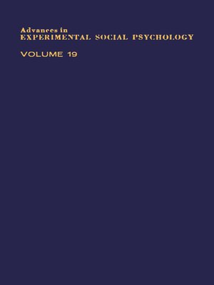 cover image of Advances in Experimental Social Psychology